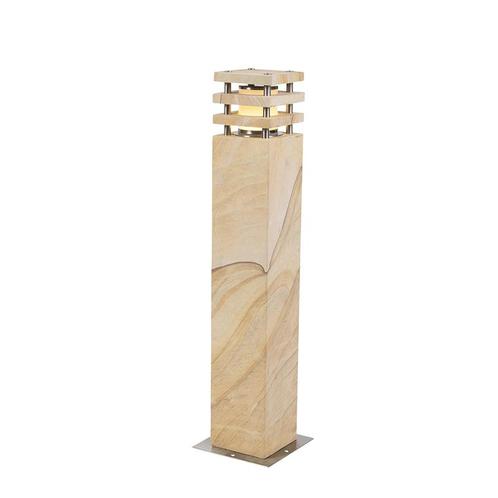 Moderne staande buitenlamp zandsteen 70 cm - Grumpy, Tuin en Terras, Buitenverlichting, Nieuw, Minder dan 50 watt, Overige materialen