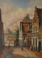 Europese school (XIX) - Stadtansicht, Antiek en Kunst, Kunst | Schilderijen | Klassiek