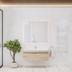 Badkamermeubelset Gliss Design Anelius 100cm Grey Oak (Keuze, Ophalen of Verzenden, Nieuw, Bad