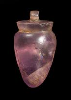 Oude Egypte, late periode Amethist Grote Hart Hanger - ZEER