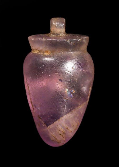 Oude Egypte, late periode Amethist Grote Hart Hanger - ZEER, Antiek en Kunst, Antiek | Overige Antiek