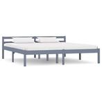 vidaXL Bedframe massief grenenhout grijs 180x200 cm, Eenpersoons, Verzenden, Nieuw, 80 cm