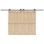 vidaXL Doos met onderdelen voor schuifdeur 366 cm staal, Doe-het-zelf en Verbouw, IJzerwaren en Bevestigingsmiddelen, Verzenden