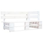vidaXL Tuinhoekbank pallet hout wit, Tuin en Terras, Tuinbanken, Verzenden, Nieuw