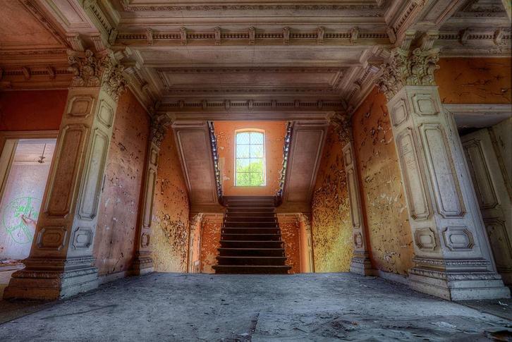 Glasschilderij Trappenhuis | Ter Halle | 551, Huis en Inrichting, Woonaccessoires | Overige, Nieuw, Ophalen of Verzenden