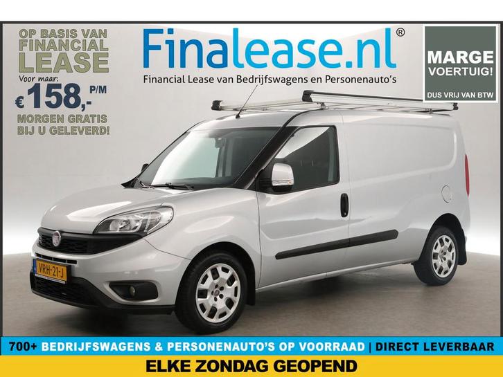 Fiat Doblò 1.6 MJ L2H1 MARGE Airco Trekhaak Stoelverwarming, Auto's, Bestelauto's, Lease, Handgeschakeld, Diesel, Fiat, Zilver of Grijs