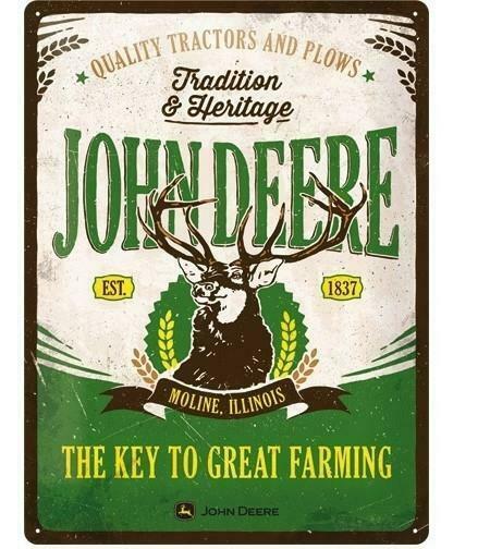 John Deere the key to great farming reclamebord, Verzamelen, Merken en Reclamevoorwerpen, Nieuw, Verzenden