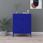 vidaXL Opbergkast 80x35x101,5 cm staal marineblauw, Huis en Inrichting, Kasten | Overige, Verzenden, Nieuw