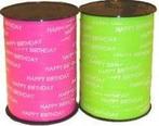 Krullint cadeaulint happy birthday lime groen 10 mm rol 250, Ophalen of Verzenden, Nieuw