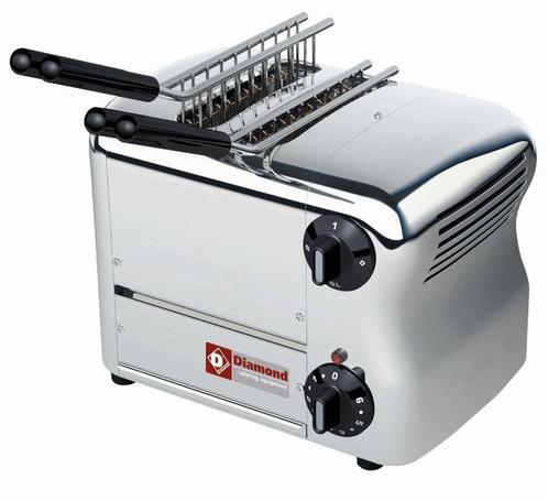 Tosti apparaat 2 tangs met timer | Zilver HorecaTraders, Zakelijke goederen, Horeca | Keukenapparatuur, Verzenden