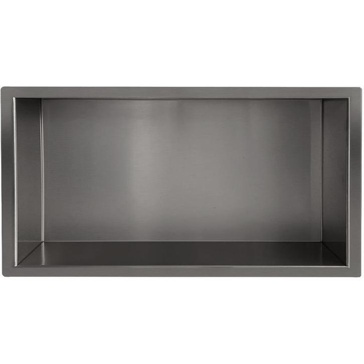 Wiesbaden Demis Inbouwnis - 30x60x10cm - Gunmetal, Doe-het-zelf en Verbouw, Sanitair, Nieuw, Rvs, Ophalen of Verzenden