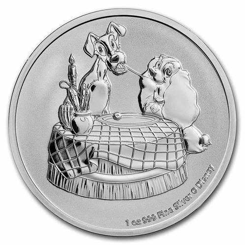 Niue - Lady en de Vagebond 1 oz 2022 (15.000 oplage), Postzegels en Munten, Munten en Bankbiljetten | Verzamelingen, Munten, Verzenden
