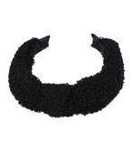 Haarband Diadeem Knoop Teddy Stof 4cm Zwart, Sieraden, Tassen en Uiterlijk, Verzenden, Nieuw