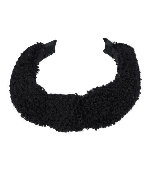 Haarband Diadeem Knoop Teddy Stof 4cm Zwart, Sieraden, Tassen en Uiterlijk, Uiterlijk | Haarverzorging, Verzenden