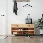 vidaXL Schoenenbank 102x35x55 cm bewerkt hout sonoma, Huis en Inrichting, Kasten | Schoenenrekken, Verzenden, Nieuw