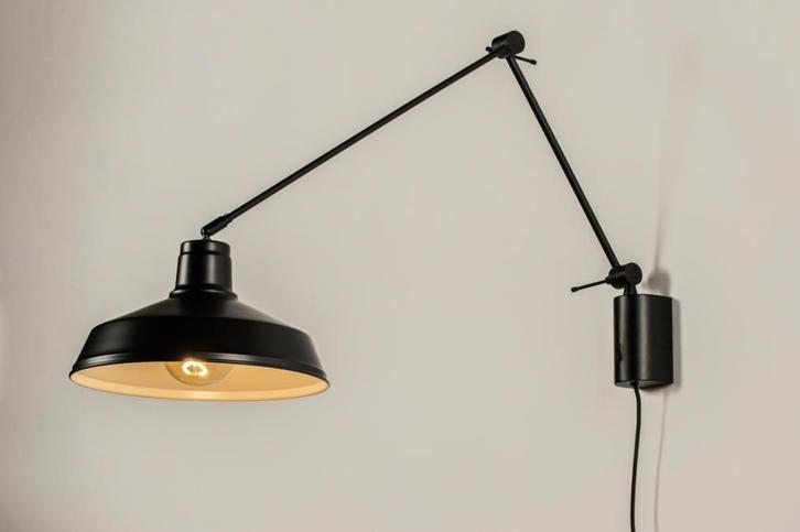 Rietveld Wandlampen - Zwart - Metaal, Huis en Inrichting, Lampen | Wandlampen, Verzenden