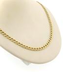 Gouden gourmetschakel ketting; 50 cm | Robuust, Sieraden, Tassen en Uiterlijk, Kettingen, Ophalen of Verzenden, Gebruikt, Overige kleuren