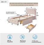 Gestoffeerd Kinderbed 90x200 cm met Twee Lades, Verzenden, Nieuw