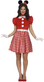 Minnie Mouse Kostuum Rood Wit Dames, Kleding | Dames, Carnavalskleding en Feestkleding, Verzenden, Nieuw