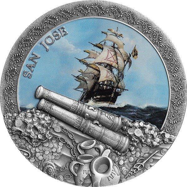 Niue. 5 Dollars 2022, San Jose Grand Shipwrecks in a History, Postzegels en Munten, Munten | Europa | Niet-Euromunten