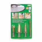 Hofftech Boorset multi set - HSS profi - 4-delig - veelzi..., Doe-het-zelf en Verbouw, Gereedschap | Boormachines, Ophalen of Verzenden