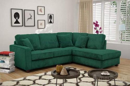 Hoekbank Groningen - hoekbanken - Groen, Huis en Inrichting, Banken | Sofa's en Chaises Longues, Nieuw, Stof