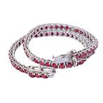 Armband - 18 karaat Witgoud - 4.30ct. tw. Robijn - Diamant, Sieraden, Tassen en Uiterlijk, Armbanden, Nieuw