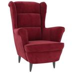 Wijnrode Fluweel Fauteuil | Retourdeal | 40% Korting, Huis en Inrichting, Fauteuils, Nieuw, 75 tot 100 cm, Ophalen of Verzenden