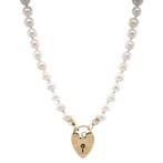Vintage parel collier met hart sluiting 9 krt, Ophalen of Verzenden, Nieuw