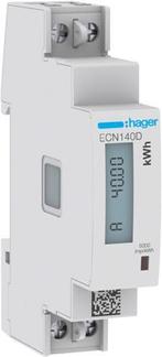 Hager ECN140D kWh-meter 1 fase 40A, Doe-het-zelf en Verbouw, Elektra en Kabels, Nieuw, Overige typen, Verzenden