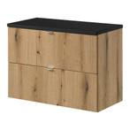 Wastafelonderkast Newport met 2 lades 80x60x40 cm eikenkleur, Verzenden, Nieuw