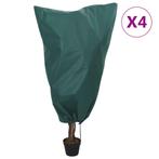 vidaXL Vlieshoezen voor planten met trekkoord 4 st 70 g/m², Verzenden, Nieuw
