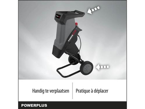 Powerplus POWEG5011 - Elektrische Hakselaar - 2400 W met 50, Huis en Inrichting, Woonaccessoires | Overige, Zo goed als nieuw
