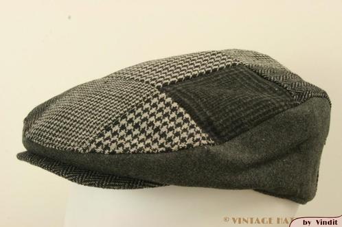 Platte pet Hawkins patchwork grijs/bruin/blauw 57 58 59 60, Kleding | Heren, Hoeden en Petten, Pet, Nieuw, Ophalen of Verzenden