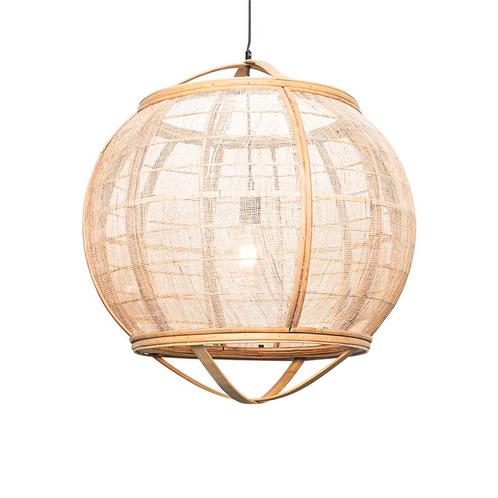 Oosterse hanglamp bruin 58 cm - Pascal, Huis en Inrichting, Lampen | Hanglampen, Nieuw, Overige materialen, 75 cm of meer