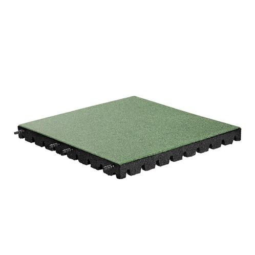 Rubber tegel met pen- en gat verbinding EPDM - Groen - 50x50, Tuin en Terras, Tegels en Klinkers, Verzenden