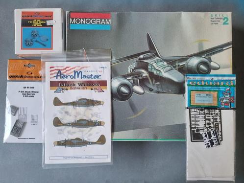 Monogram 7546 Black Widow P-61 1:48 + opties!, Hobby en Vrije tijd, Modelbouw | Vliegtuigen en Helikopters, Verzenden