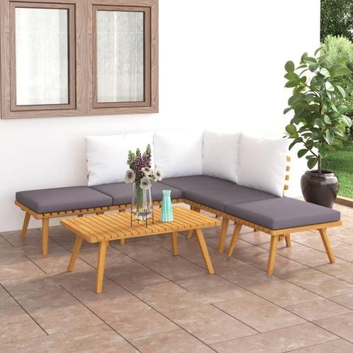 vidaXL 6-delige Loungeset massief acaciahout, Tuin en Terras, Tuinsets en Loungesets, Loungeset, Nieuw, Hardhout, Verzenden