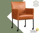 Leren eetkamerstoel Desire - Vintage Cognac (cognac) -, Huis en Inrichting, Stoelen, Nieuw, Leer, Ophalen of Verzenden, Eén