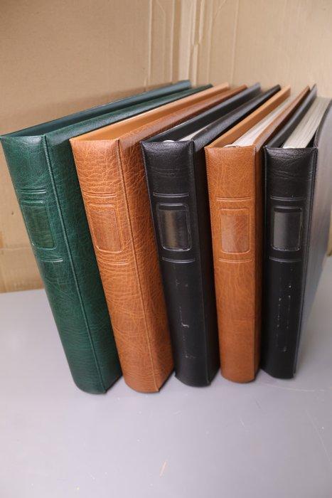 Wereld - 5 Lindner ringbanden met elk 30 bladen = 60, Postzegels en Munten, Postzegels | Nederland