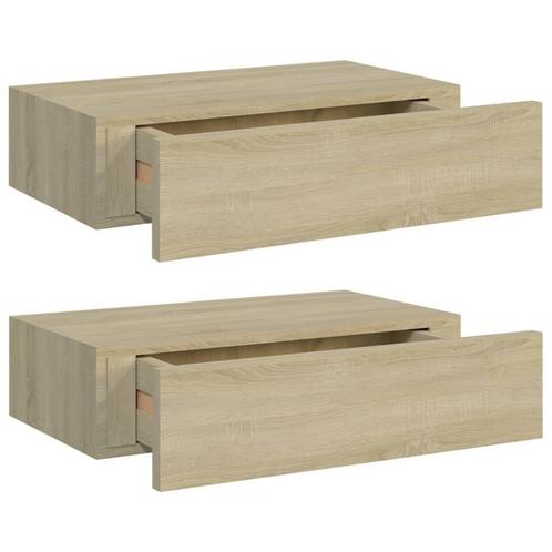 Wandschappen Eiken - Retourdeal - 2 stuks - 51% Korting!, Huis en Inrichting, Woonaccessoires | Wandplanken en Boekenplanken, Nieuw