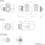 Hoekstopkraan - Inc. thermostaatknop - Zilver - LuxeBath, Verzenden, Zo goed als nieuw