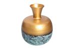 Handgemaakte decoratieve vaas ABSTRACT ORIENT 40cm goud rond, Nieuw, Ophalen of Verzenden