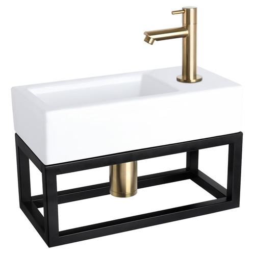Fonteinset Differnz Ravo Keramiek Met Handoekrek 38.5x18.5x9, Doe-het-zelf en Verbouw, Sanitair, Overige typen, Nieuw, Ophalen of Verzenden