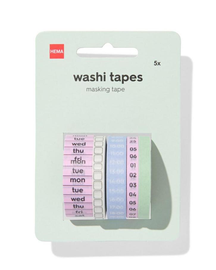 HEMA Washi tapes - 5 stuks, Hobby en Vrije tijd, Knutselen, Nieuw, Verzenden