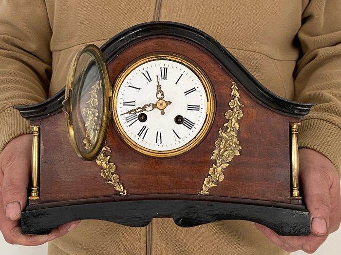 Pendule - met bronzen elementen en touwtjes uurwerk., Antiek en Kunst, Antiek | Klokken