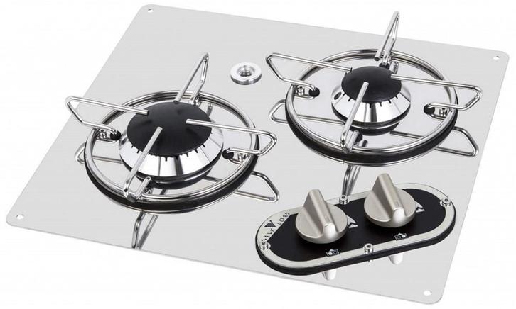 Navy Load Kookplaat RVS 2-Pits 350x320, Caravans en Kamperen, Camper-accessoires, Nieuw, Ophalen of Verzenden