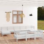 vidaXL 11-delige Loungeset massief grenenhout wit, Tuin en Terras, Tuinsets en Loungesets, Verzenden, Nieuw, Loungeset
