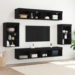 vidaXL Entertainment Centrum 8 pcs Zwart eiken 40 x 28.5 x, Huis en Inrichting, Minder dan 50 cm, Verzenden, Nieuw, Minder dan 100 cm