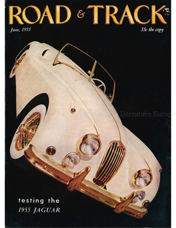1955 ROAD AND TRACK MAGAZINE JUNI ENGELS, Boeken, Auto's | Folders en Tijdschriften